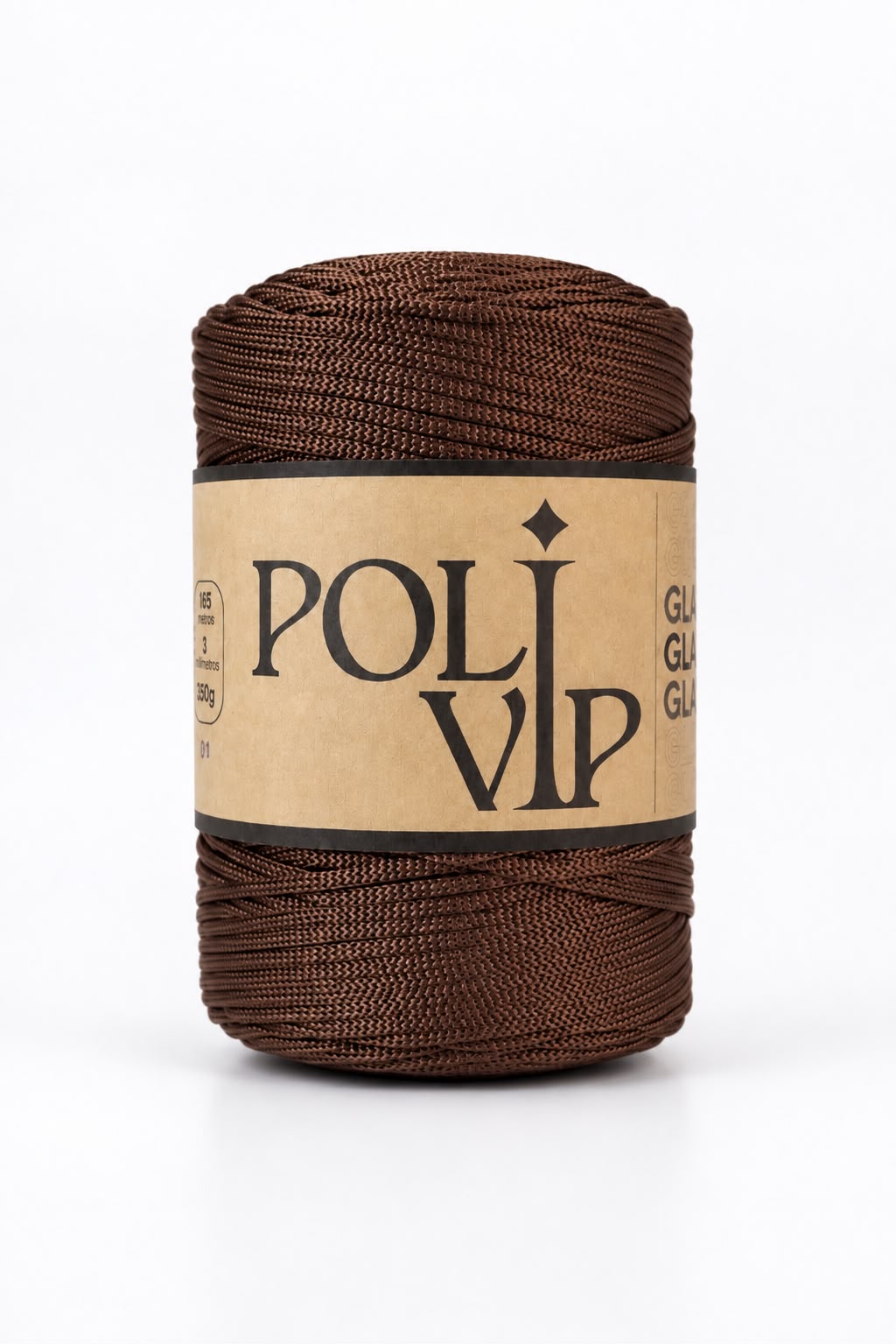 Fio Poli VIP Glam 3mm Cor:Café