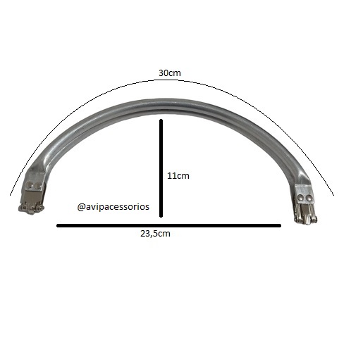 Fecho Boca de Lobo Oval - 23cm