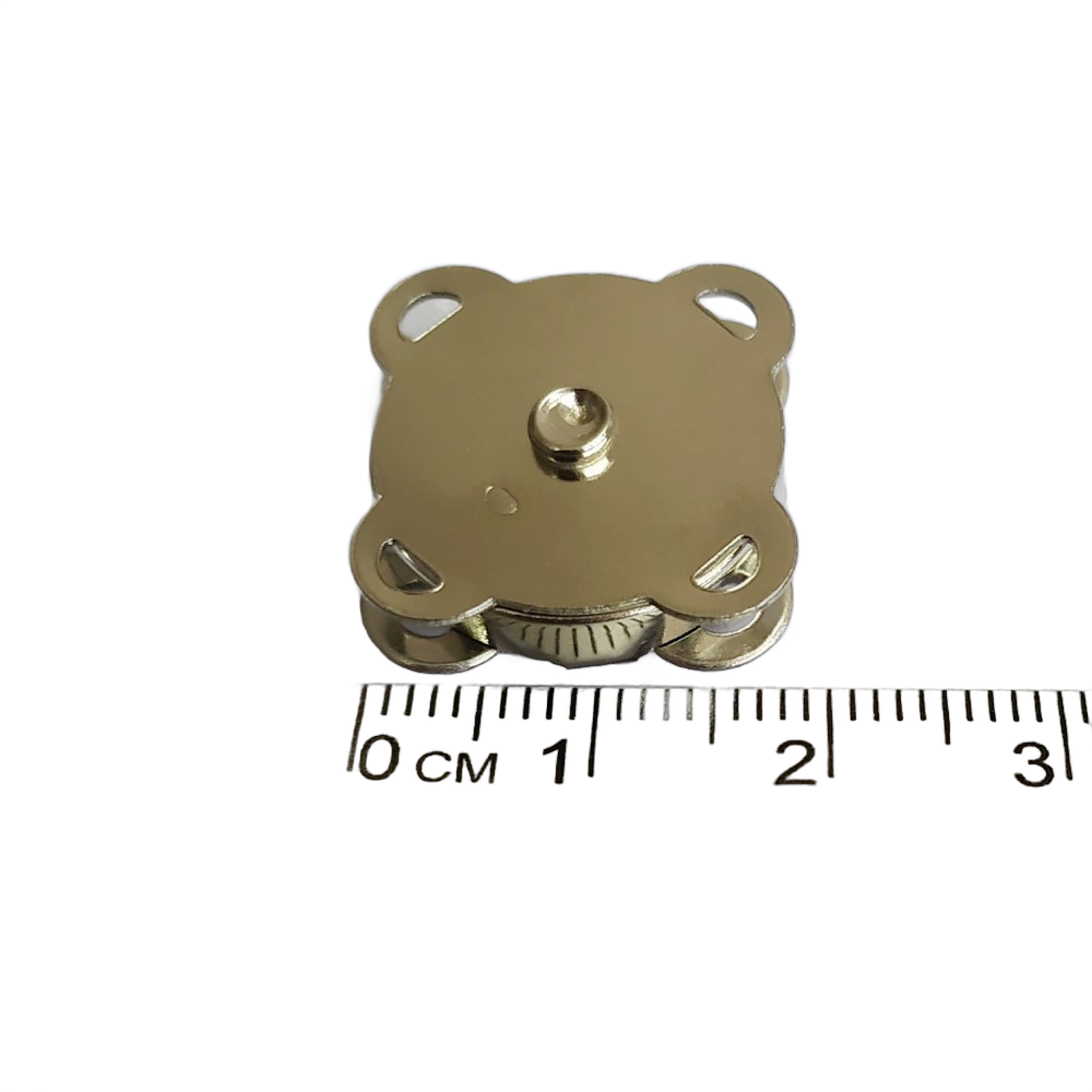 Botão de Imã Costurável 18mm - (4 unidades)  Grande Ferragem:Prata