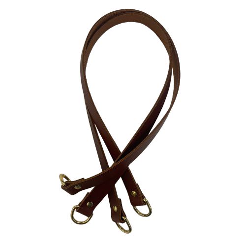 Alça de Ombro Dupla em Couro Legítimo Soleta 20mm Cor:Caramelo