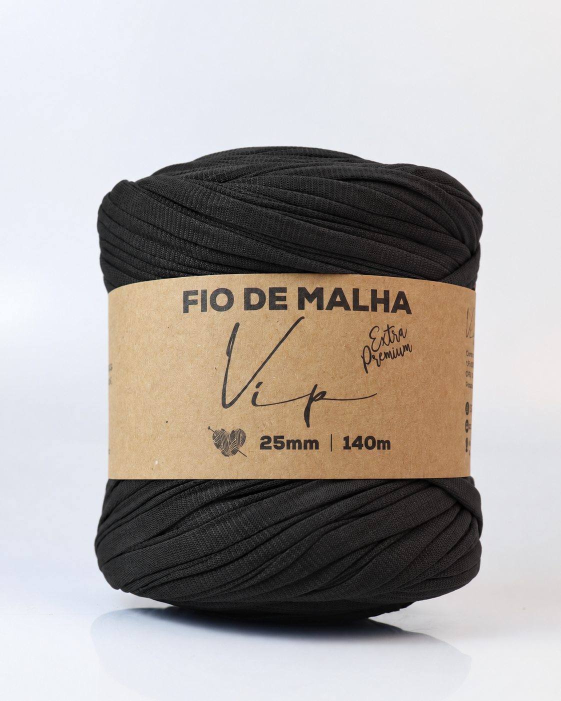 Fio de Malha VIP Extra Premium 25mm Cor:Preto