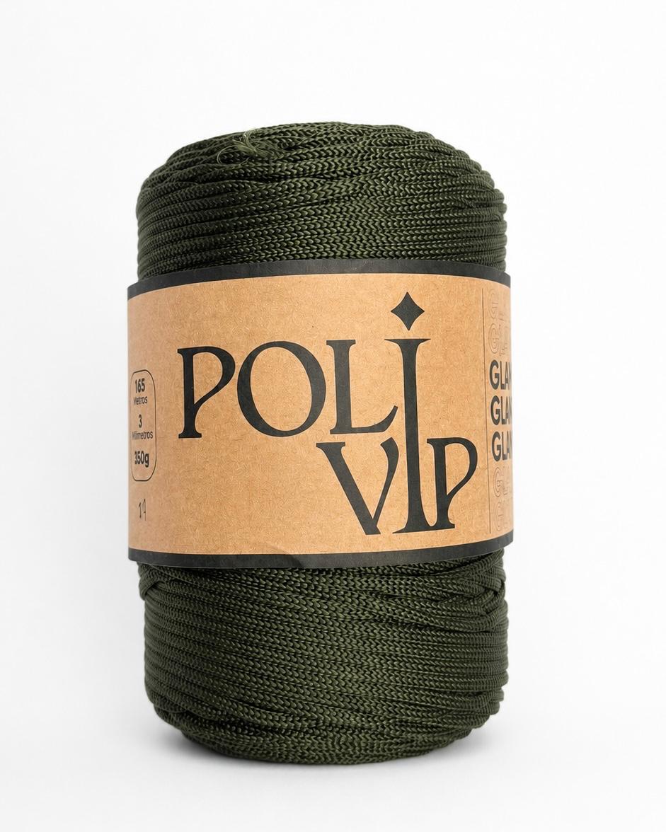 Fio Poli VIP Glam 3mm Cor:Musgo