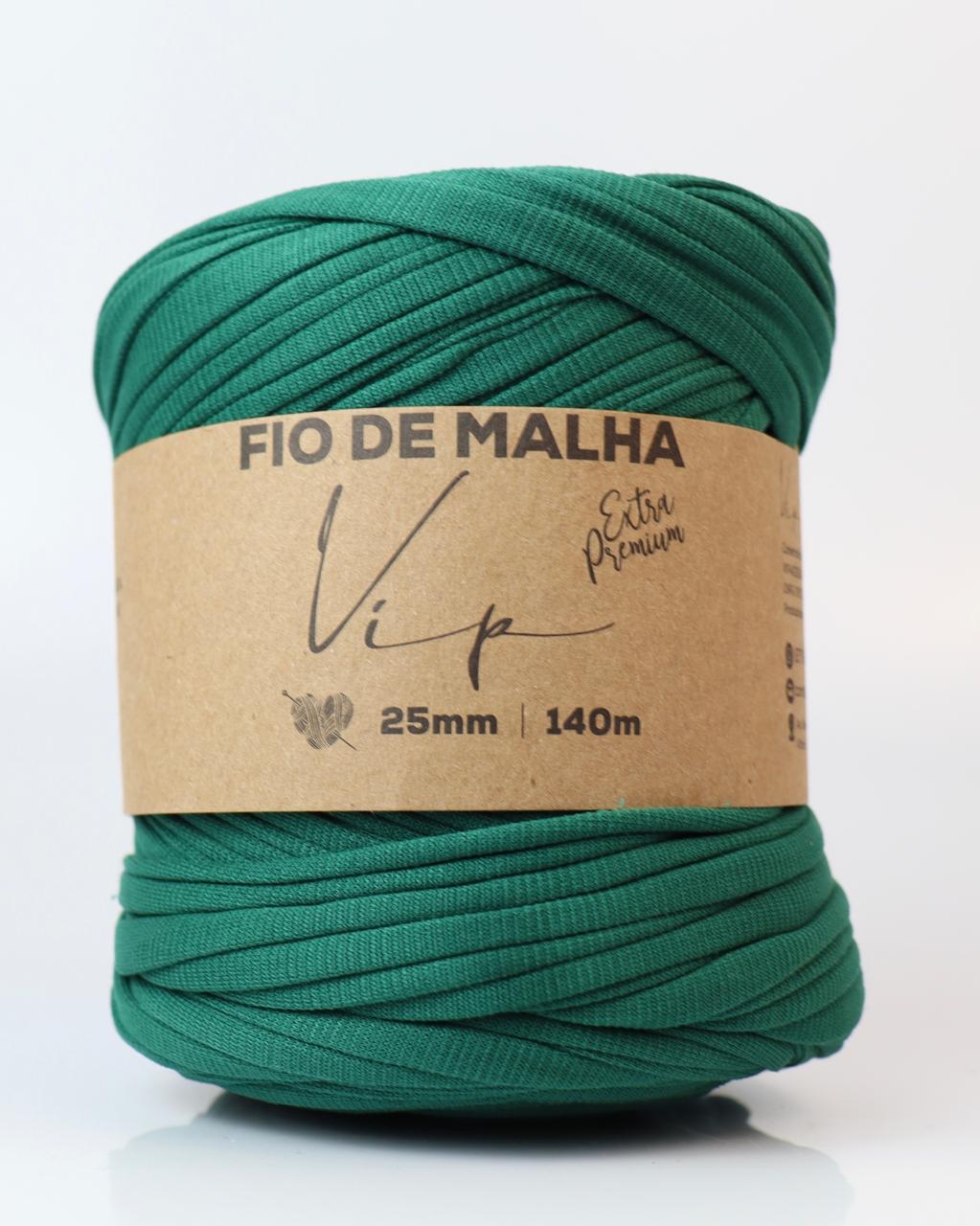 Fio de Malha VIP Extra Premium 25mm Cor:Verde Bandeira
