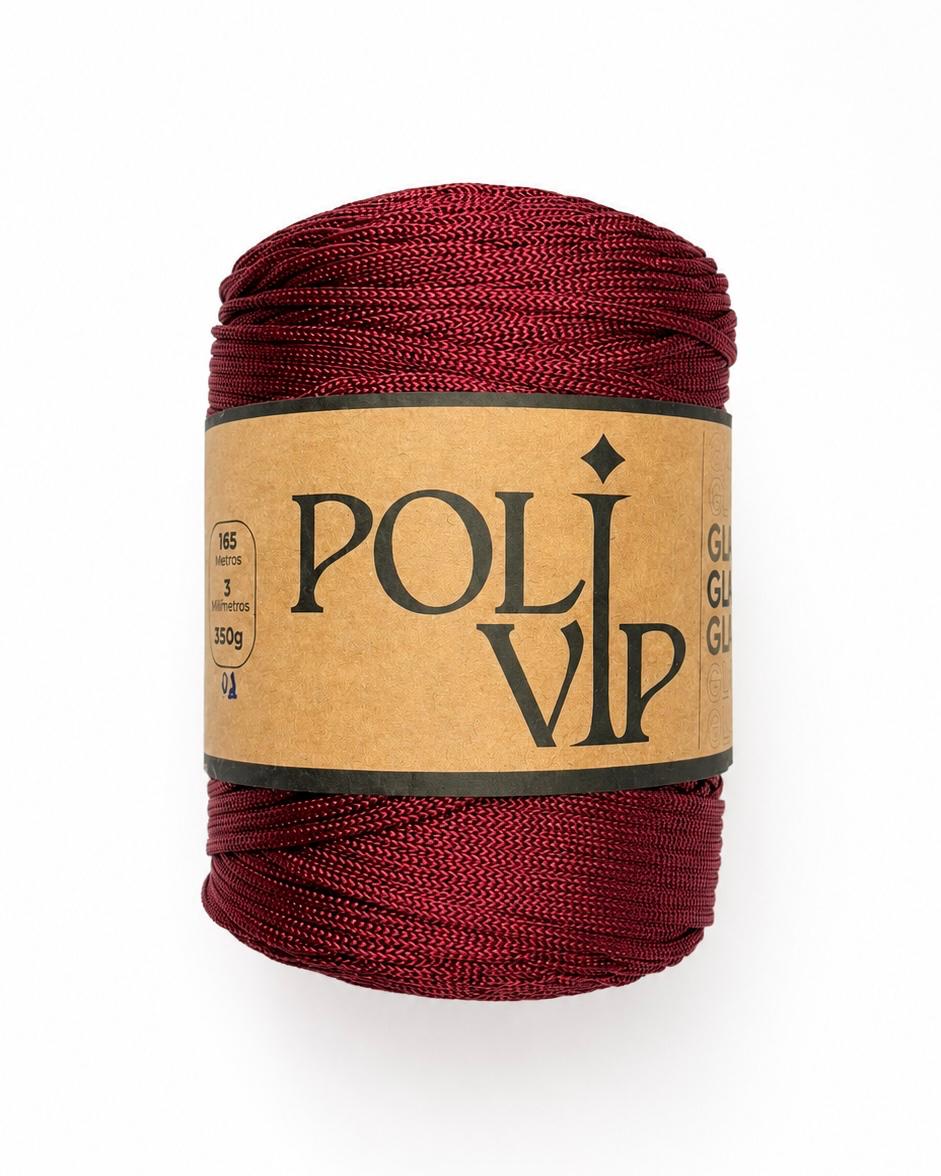 Fio Poli VIP Glam 3mm Cor:Cereja