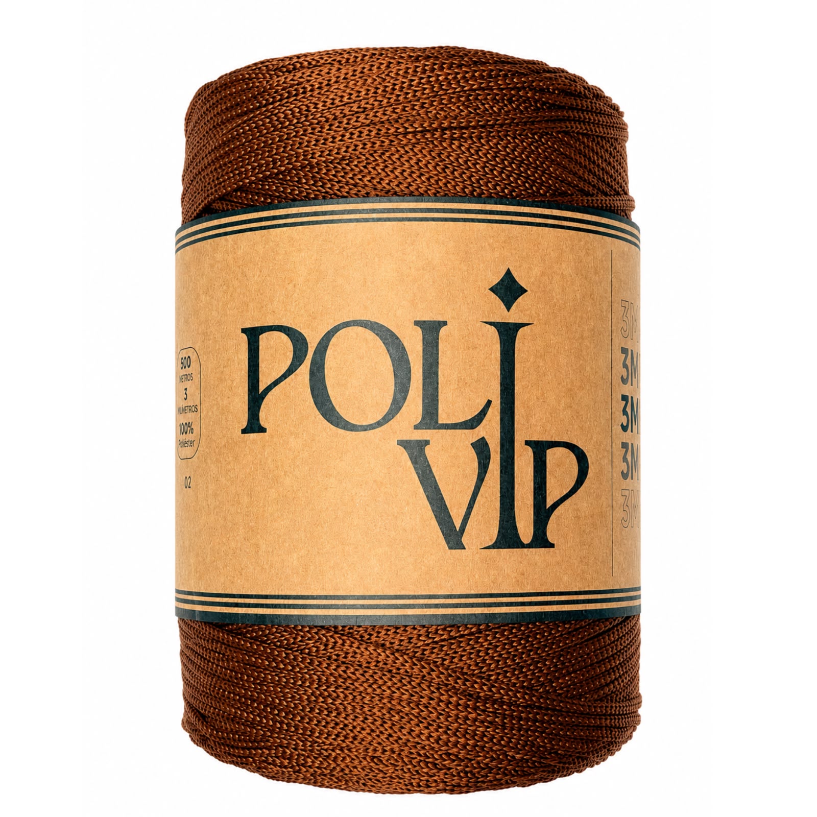 [Novo] Poli Vip 3mm Cor:Caramelo
