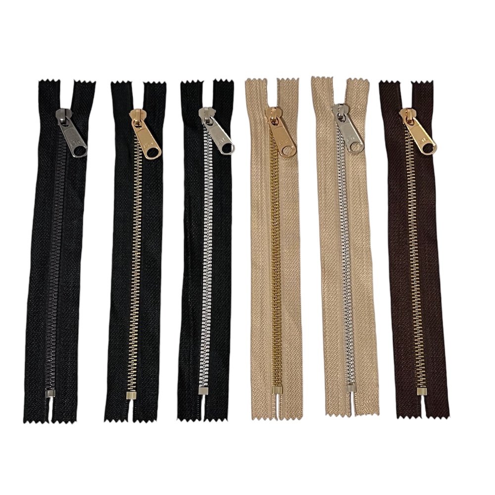 Ziper 20cm Cor:Café/Prata
