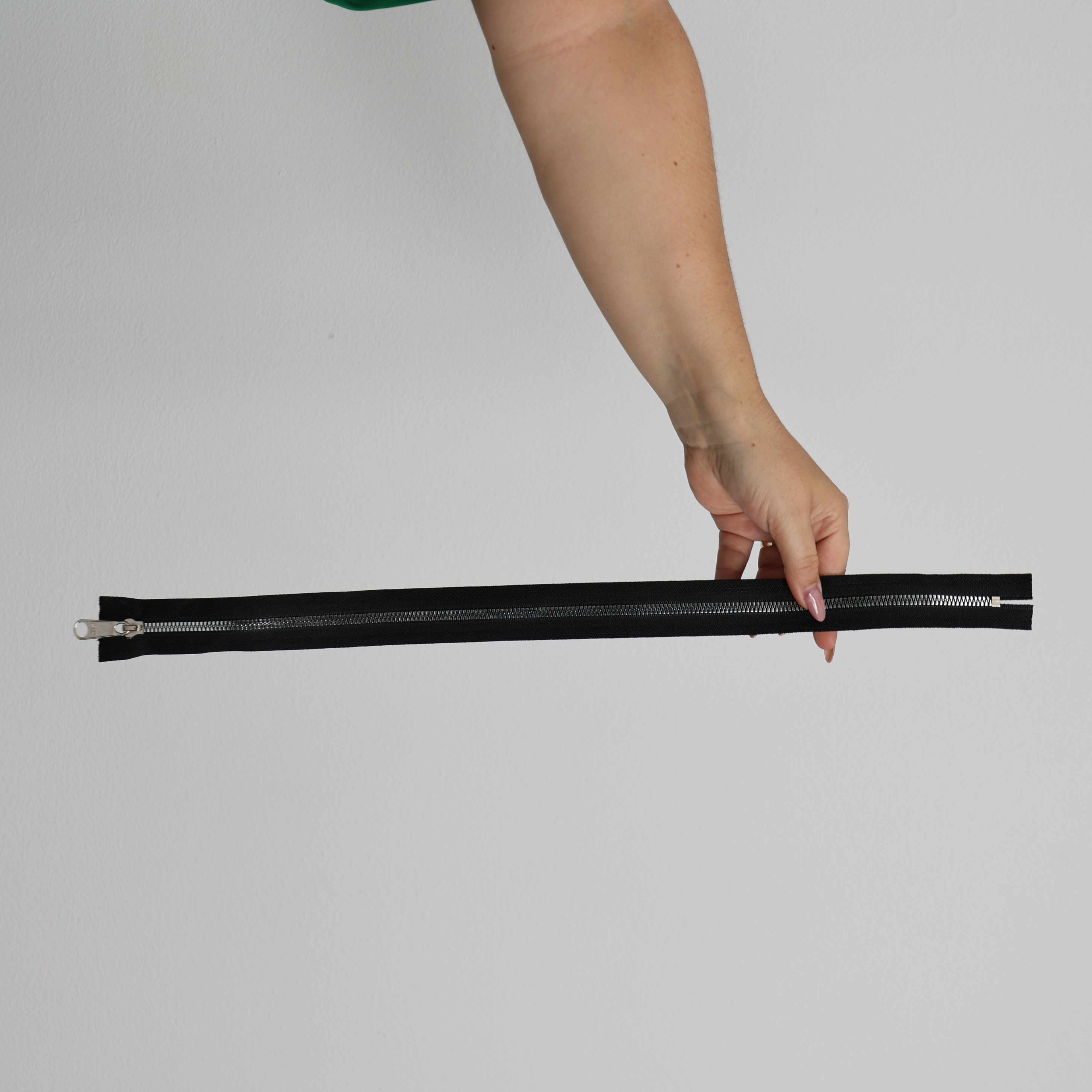 Ziper 50cm Cor:Preto/Prata