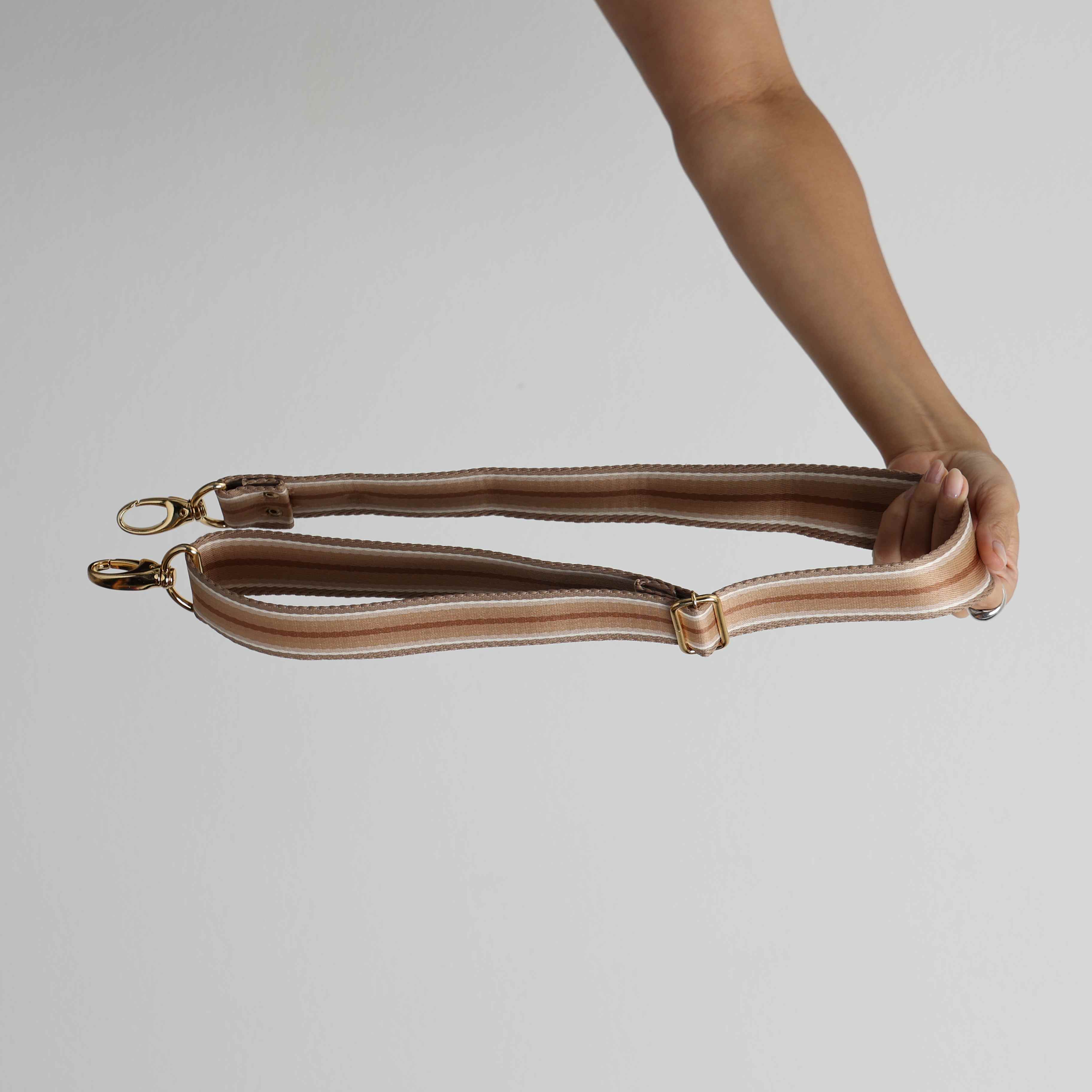 Alça de Tecido Cor:Fendi/Ouro