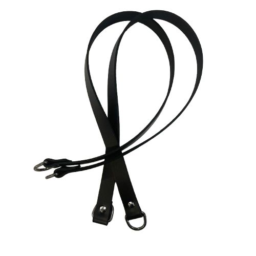 Alça de Ombro Dupla em Couro Legítimo Soleta 20mm Cor:Preto