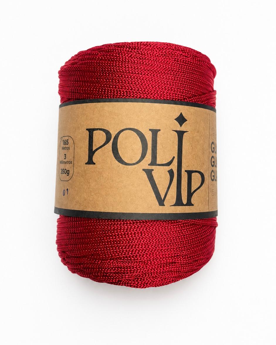 Fio Poli VIP Glam 3mm Cor:Vermelho Paixão