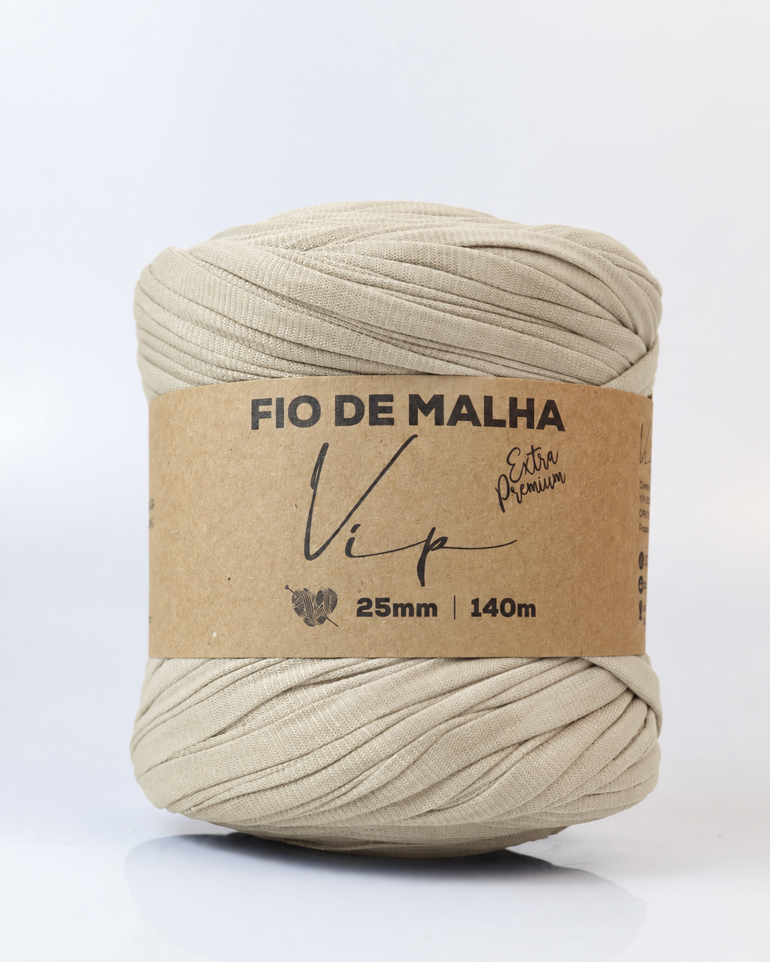 Fio de Malha VIP Extra Premium 25mm Cor:Areia